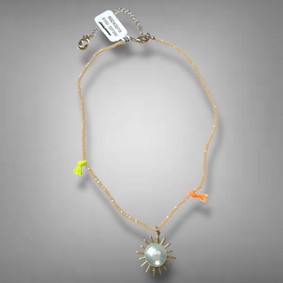 Free People Ariana Ost Sunlight Choker in Citrine NWT Sun Charm Bohemian Dainty - Picture 8 of 16